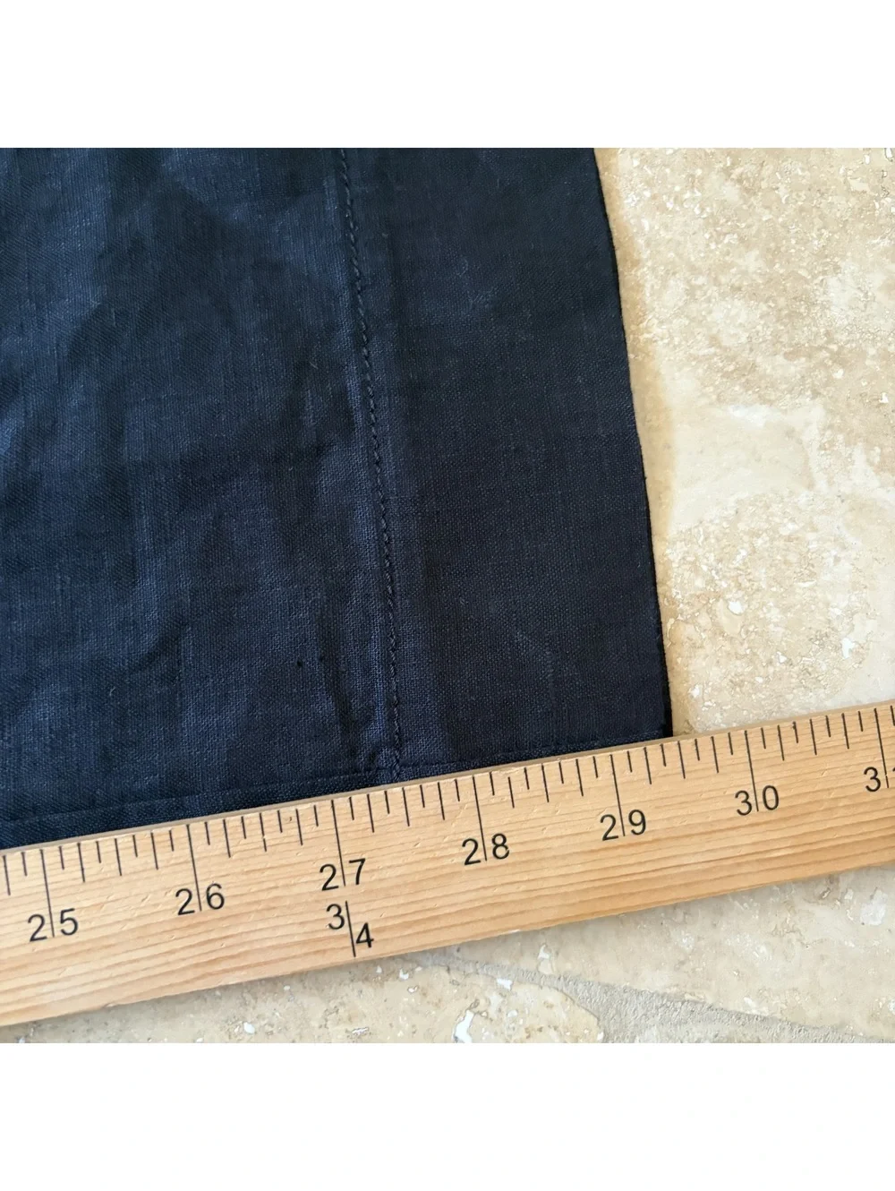 Everlane Linen Way-High Wide-Leg Drape Pants Trousers Black Women's Size 10